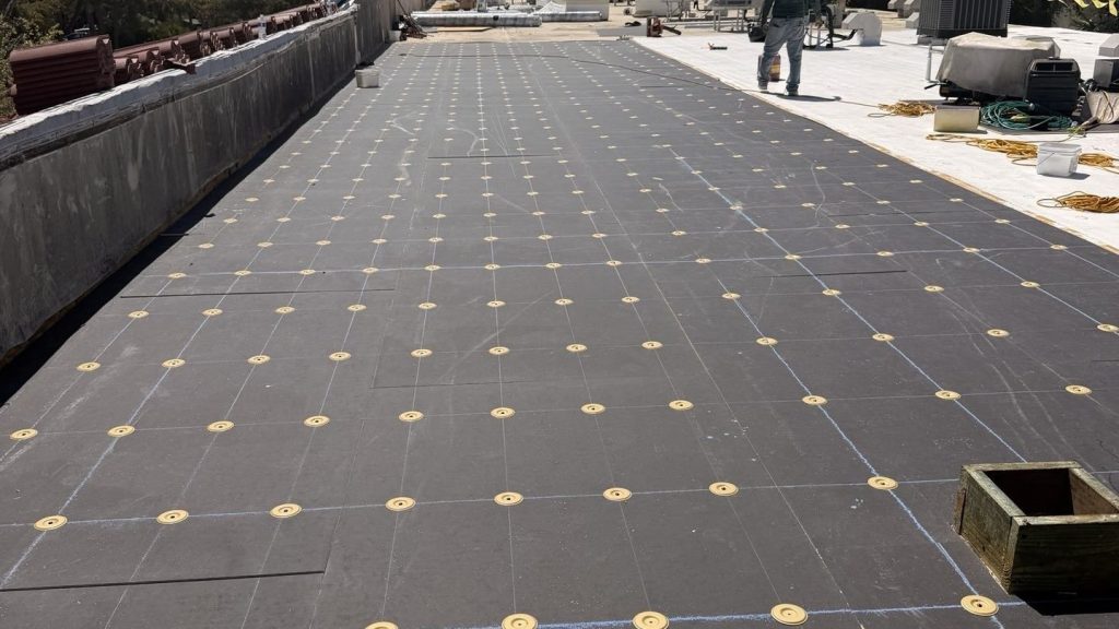 Flat Roofing Material Installation